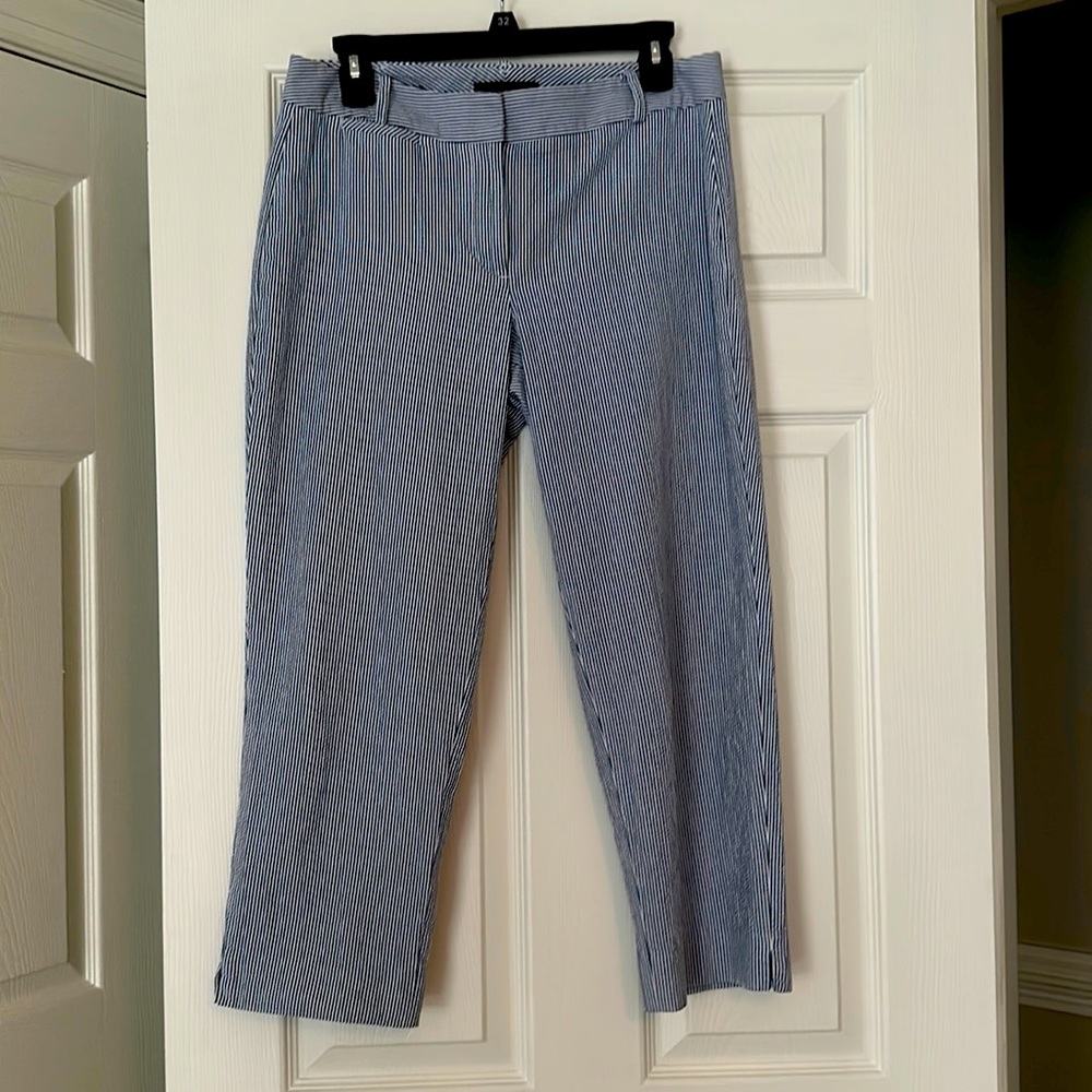 Talbots crop seersucker slacks. Like new.